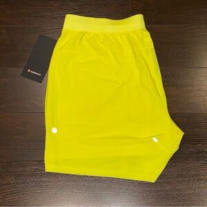 NWT! lululemon License To Train Short 5” LL Linerless Size XL Electric Lemon
